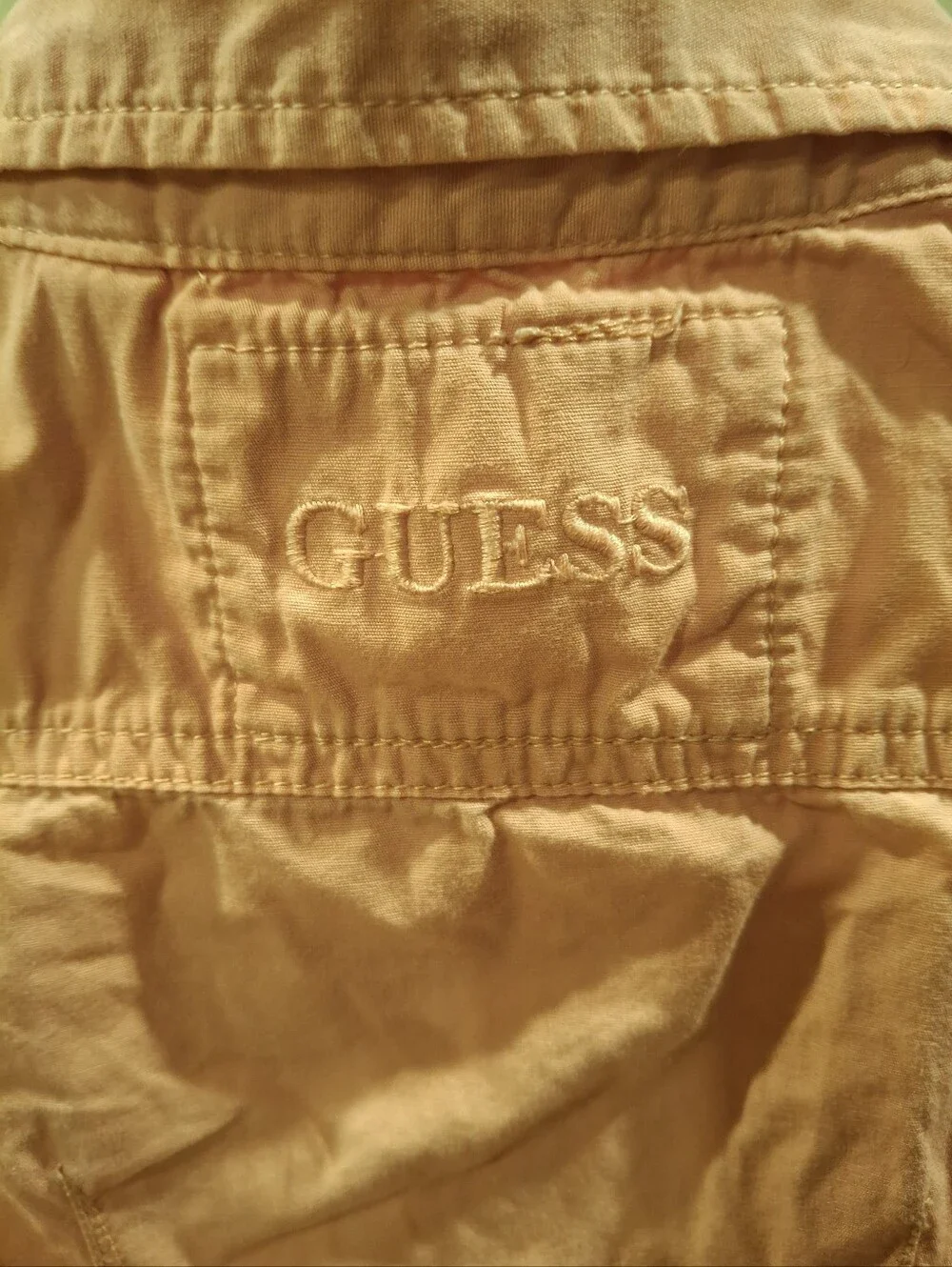 GUESS Girls' Light Pink Button-Front Ruffle Shirt Dress
